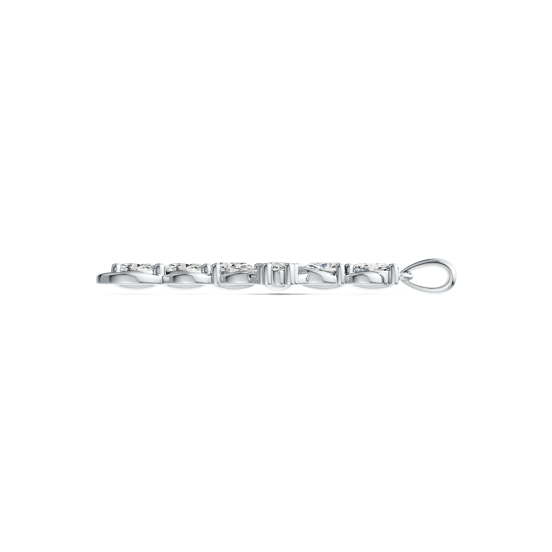 Sterling Silver Semi Mount Pendant Setting Oval OV 5x3mm PE 5x3mm DHJ