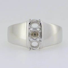 18K Gold Semi Mount Ring Setting Round RD 4x4mm PJC16714R Syzjewelry