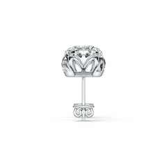 Sterling Silver Semi Mount Earrings Setting Round RD 6x6mm DHJ