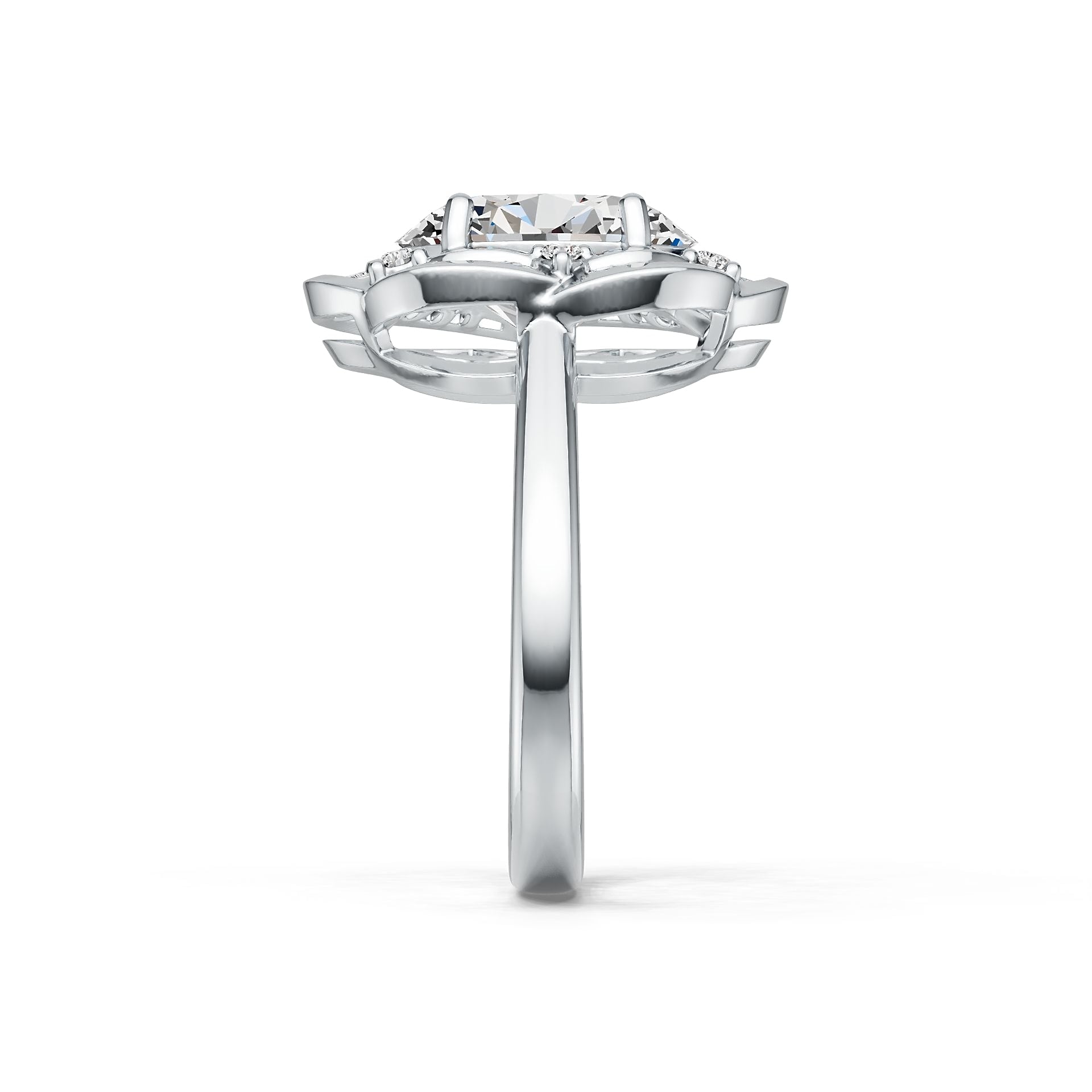 Sterling Silver Semi Mount Ring Setting Oval OV 12X10mm DHJ