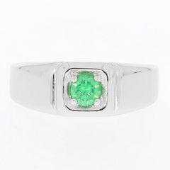 Men's Platinum Semi Mount Ring Setting Round RD 4x4mm White Top 2344 Syzjewelry