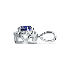 Sterling Silver Semi Mount Pendant Setting Round RD 6X6mm Halo Syzjewelry