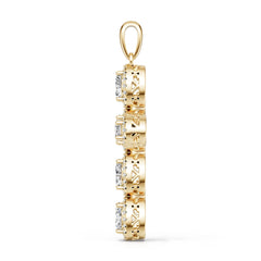 14K Gold Semi Mount Pendant Setting Oval Ov 6x4mm Diamond Accent Syz Jewelry