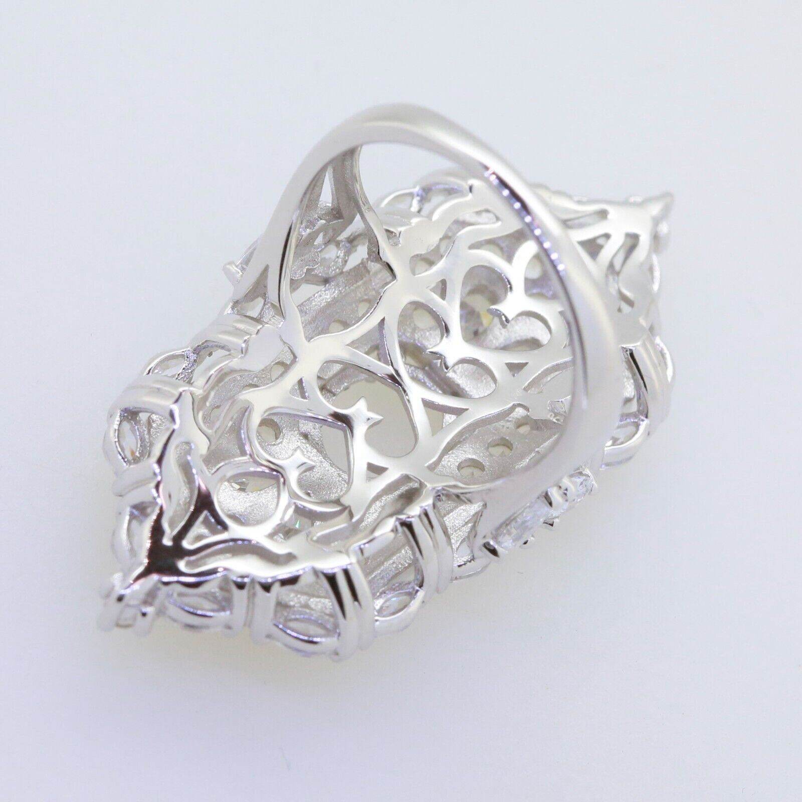 Platinum Semi Mount Ring Setting Oval OV 9X7mm Cocktail Ring Diamond Accent Syzjewelry