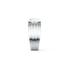 Men's Sterling Silver Semi Mount Ring Setting Princess SQ 6.5X6.5mm Syzjewelry
