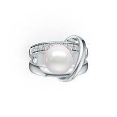 14K Gold Semi Mount Ring Setting Round RD 9.5mm Diamond Accent DHJ