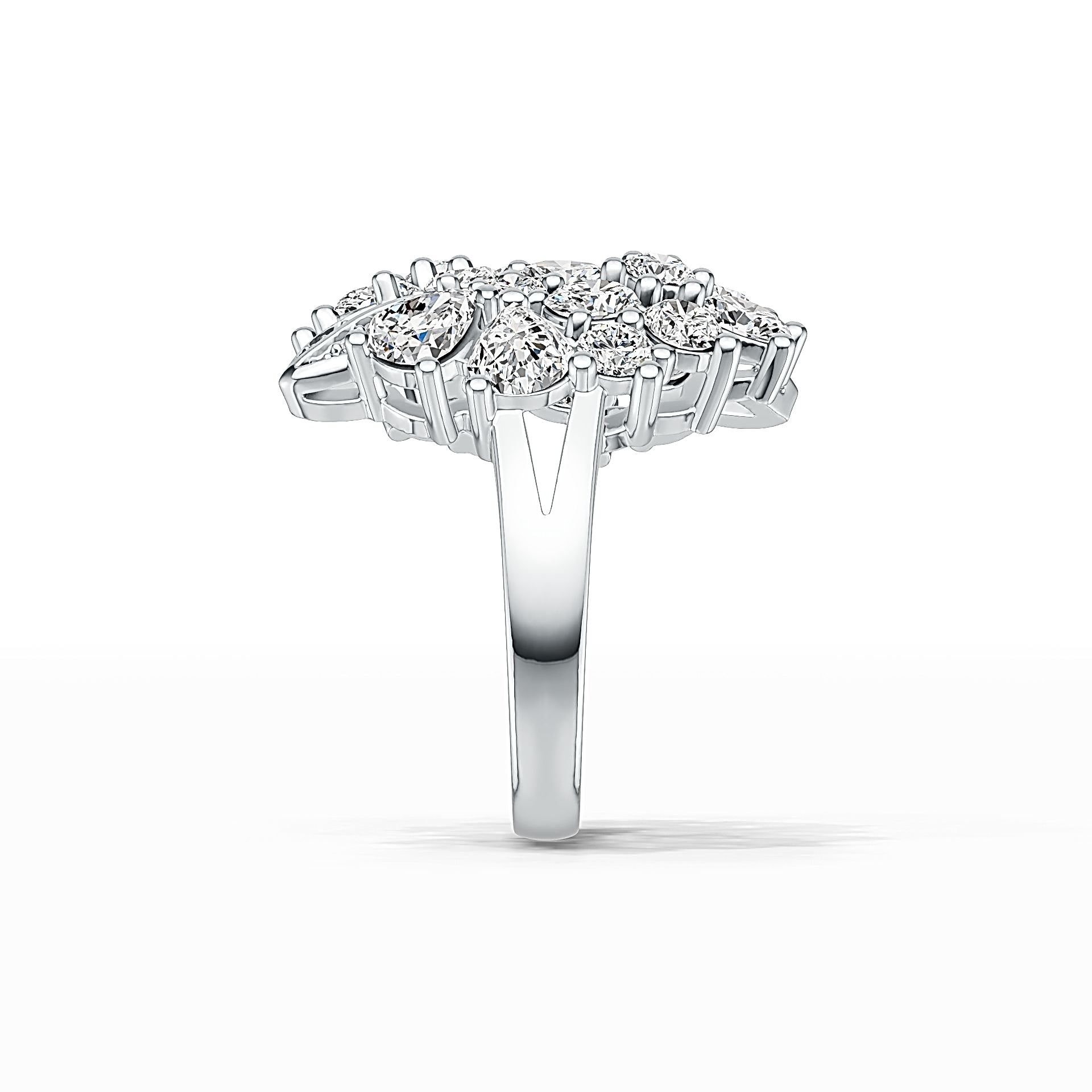 Sterling Silver Semi Mount Ring Setting Pear PE 5x4mm OV 4x3mm DHJ