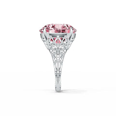 Sterling Silver Semi Mount Ring Setting Round RD 18x18mm Art Deco Style Syzjewelry