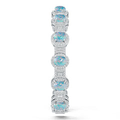 Platinum Semi Mount Bracelet Setting Round Ro 5x5mm Syz Jewelry