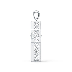 Sterling Silver Semi Mount Pendant Setting Round Rd DHJ