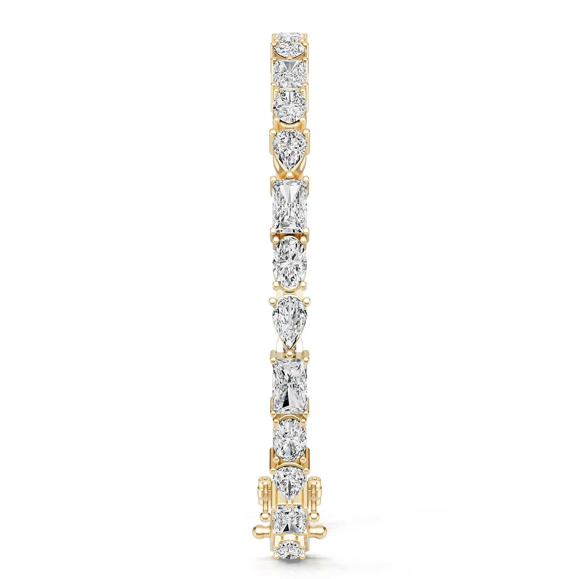 14K Gold Semi Mount Bracelet Setting Emerald Em 7x5mm Diamond Accent Syz Jewelry