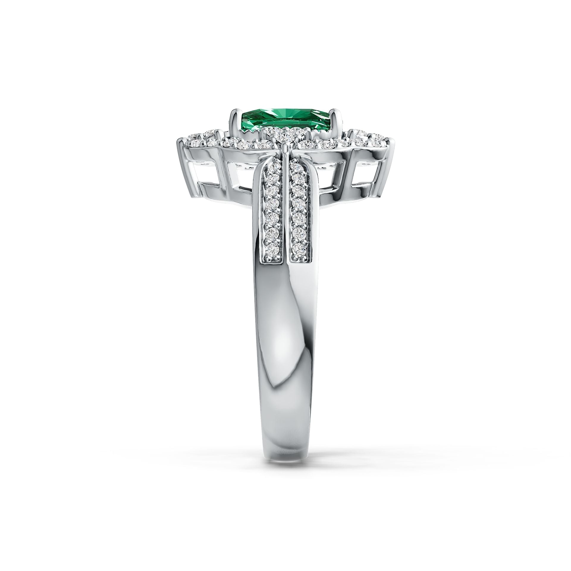 Sterling Silver Semi Mount Ring Setting Cushion CU 8X6mm DHJ