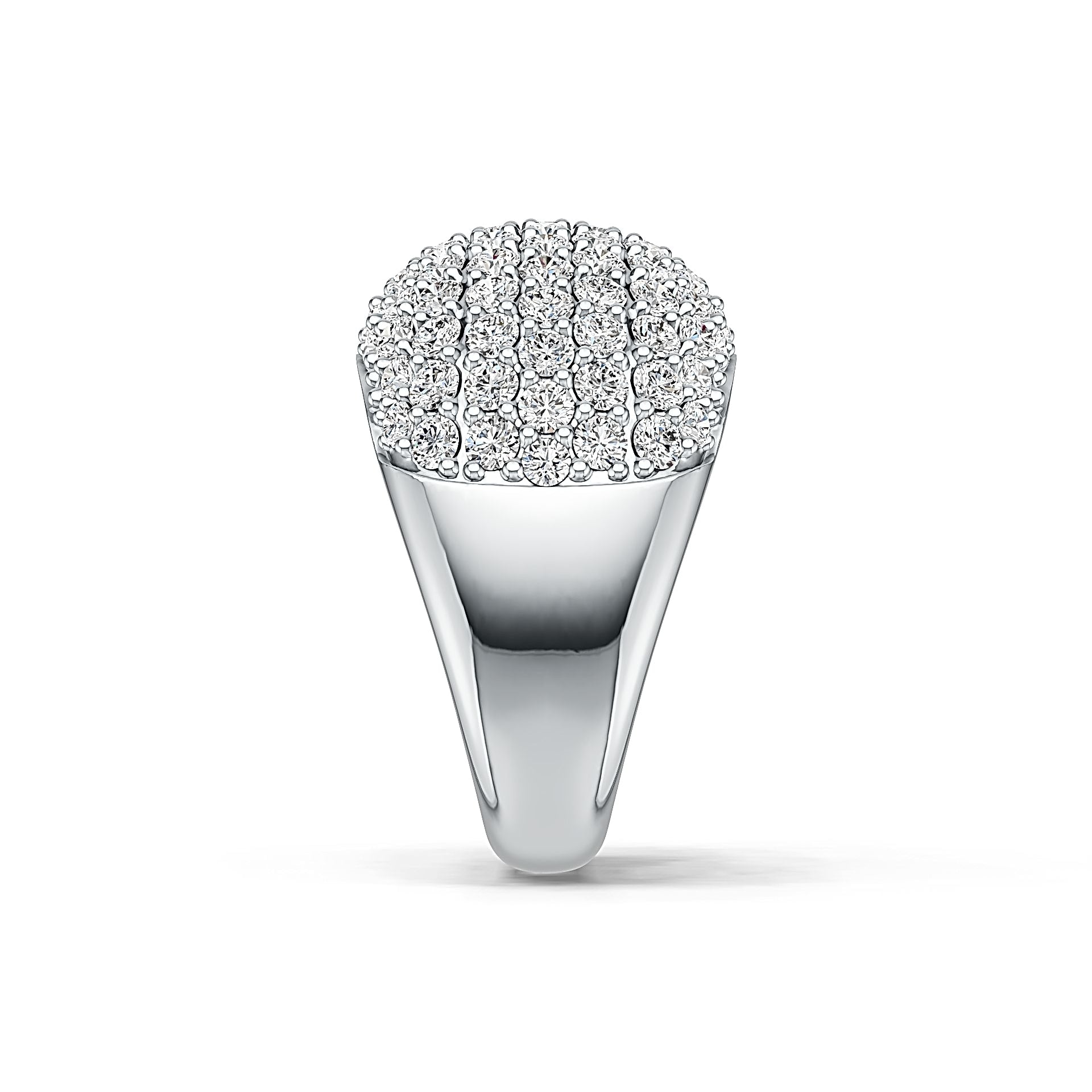 Sterling Silver Cluster Cocktail Ring with White Topaz or Moissanite DHJ