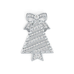Platinum Pendant with or Moissanite Christmas Tree Theme Diamond Accent DHJ