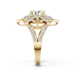 Platinum Semi Mount Ring Setting Round Ro 4x3mm Syz Jewelry
