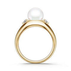 10K Gold Semi Mount Ring Setting Round Ro 8x8mm Moissanite Accent Syz Jewelry