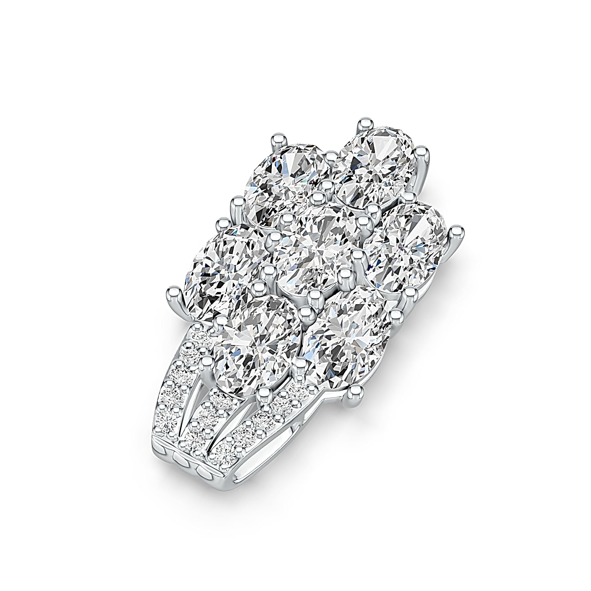 Sterling Silver Semi Mount Pendant Setting Oval OV 6X4mm DHJ