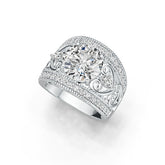 Sterling Silver Semi Mount Ring Setting Round RD 10x10mm DHJ