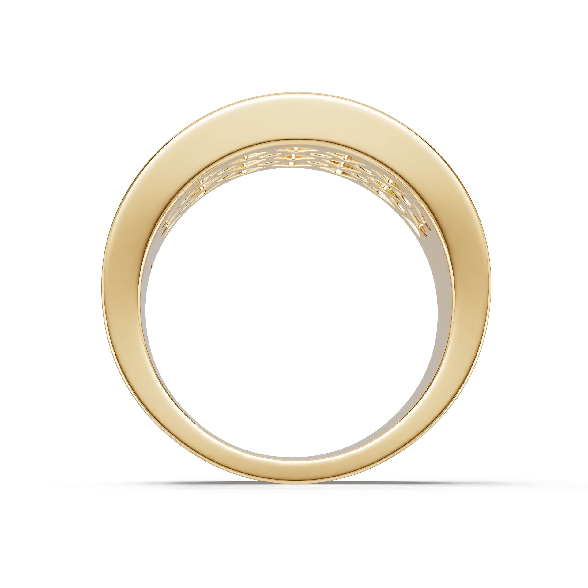 14K Gold Semi Mount Ring Setting Round Ro 6x6mm Syz Jewelry
