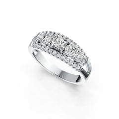 Sterling Silver Semi Mount Ring Setting Emerald OCT 4X4mm DHJ