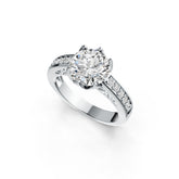 Sterling Silver Semi Mount Ring Setting Round RD 10x10mm DHJ