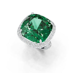 Sterling Silver Semi Mount Ring Setting Cushion CU 10x10mm Halo DHJ