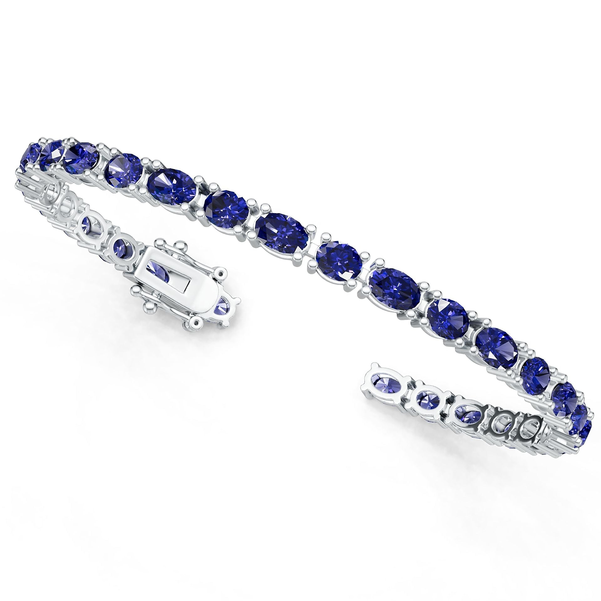 Platinum Semi Mount Bracelet Setting Oval Ov 6x4mm Syz Jewelry