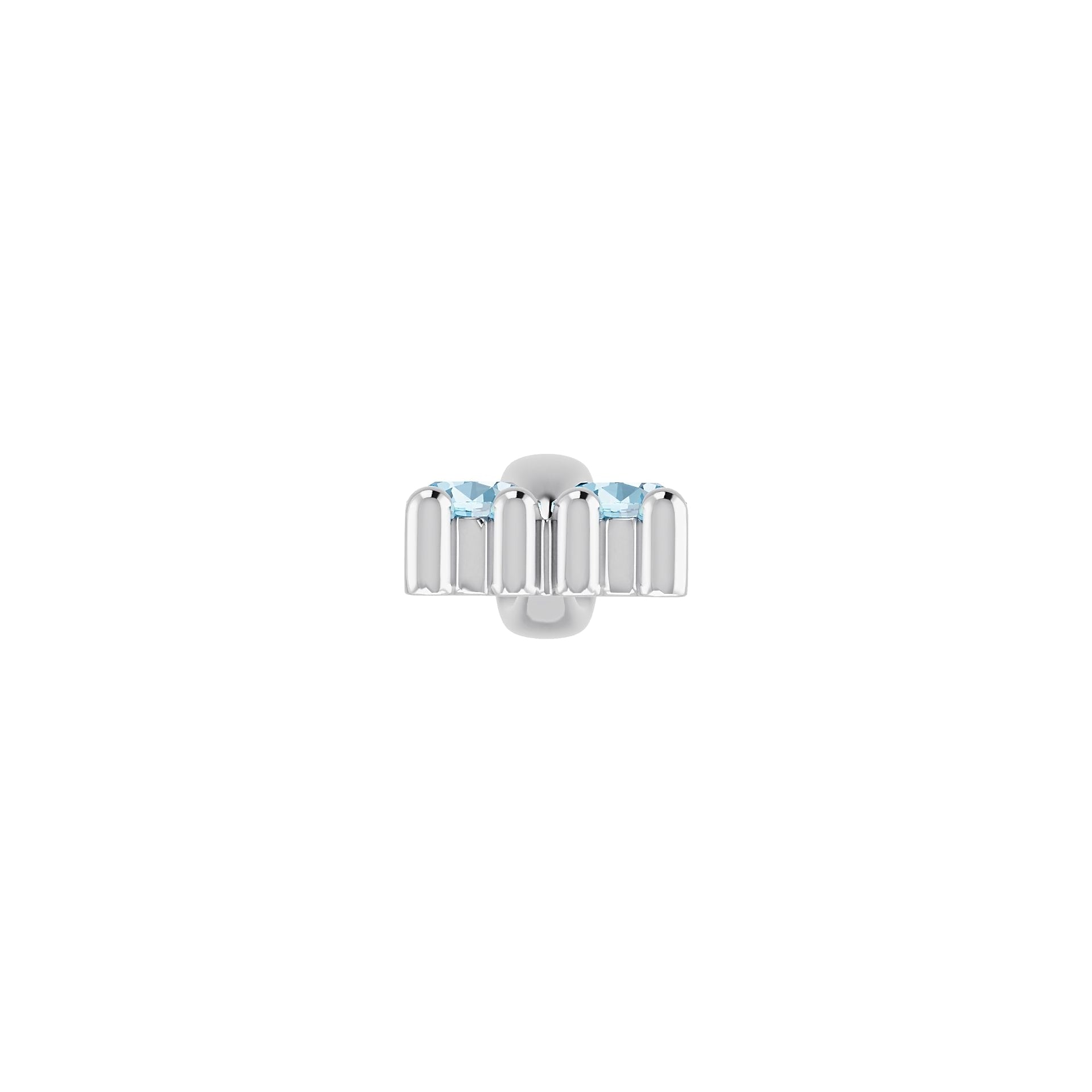 Platinum Semi Mount Pendant Setting Round Ro 6x6mm Syz Jewelry
