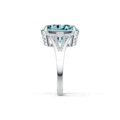 18K Gold Semi Mount Ring Setting Oval OV 16X12mm Solitaire Diamond Accent DHJ