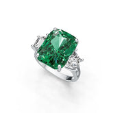 Sterling Silver Semi Mount Ring Setting Cushion CU 16X12mm Baguette 6X5mm