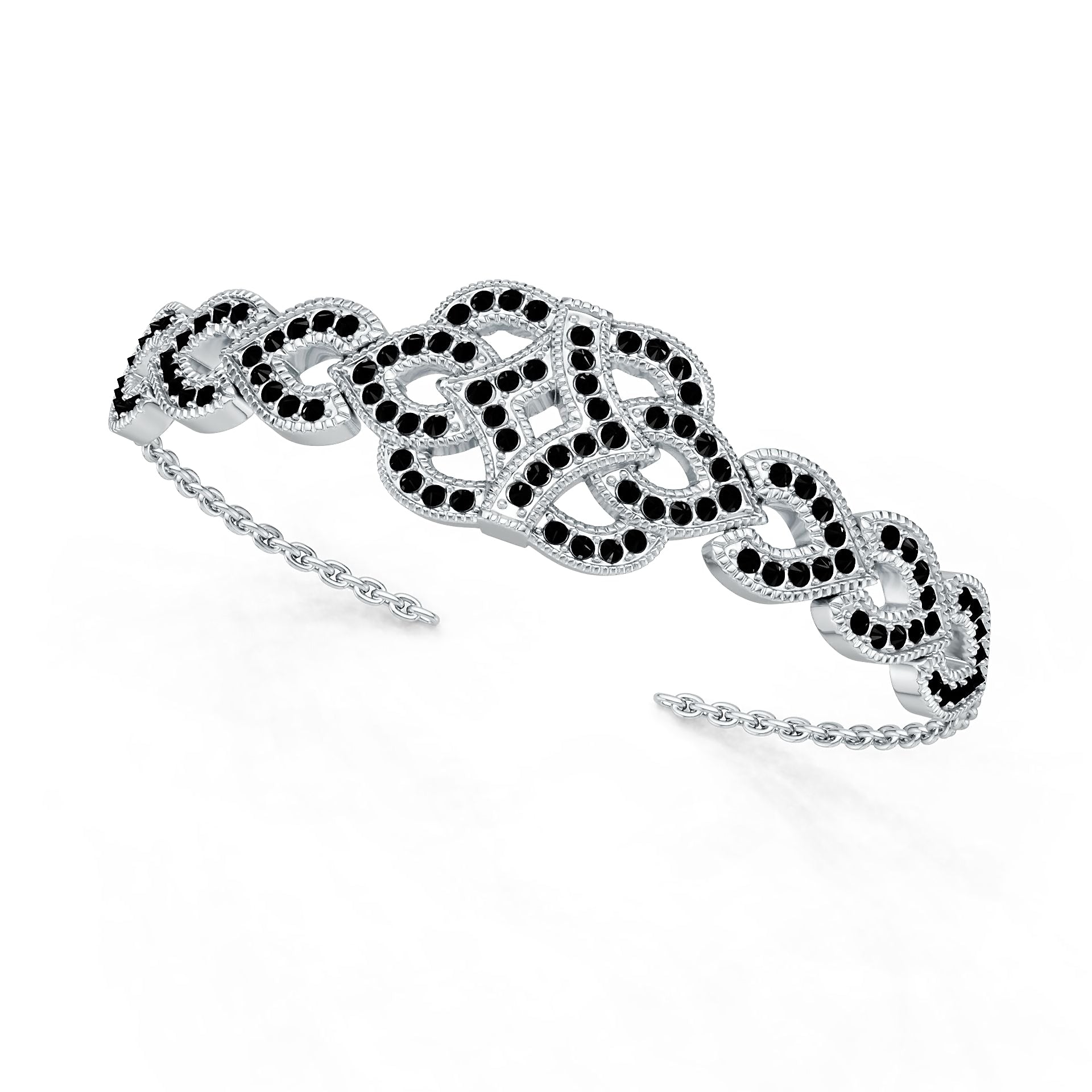 Platinum Semi Mount Bracelet Setting Round Ro 1x1mm Diamond Accent Syz Jewelry