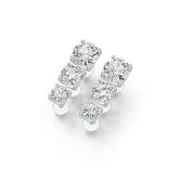 Sterling Silver Semi Mount Earrings Setting Round RD 6x6mm RD 5X5mm RD 4X4mm DHJ