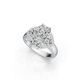 Sterling Silver Semi Mount Ring Setting Oval OV 7x5mm with White Topaz - Syzjewelry