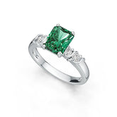 Sterling Silver Semi Mount Ring Setting Emerald OCT 9X7mm Solitaire Syzjewelry