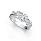 Sterling Silver Semi Mount Ring Setting Round RD 3x3mm DHJ