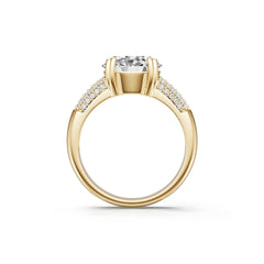 Platinum Semi Mount Ring Setting Oval OV 13X11mm Syzjewelry