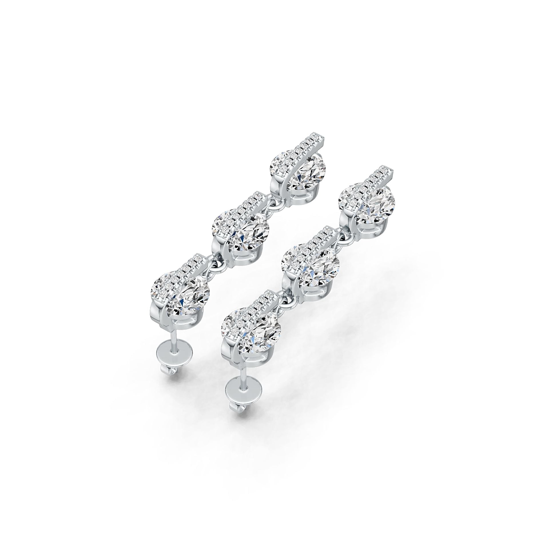 Sterling Silver Semi Mount Earrings Setting Round RD 7x7mm DHJ