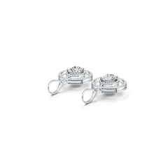 Platinum Semi Mount Earrings Setting Oval OV 10X8mm Diamond Accent DHJ