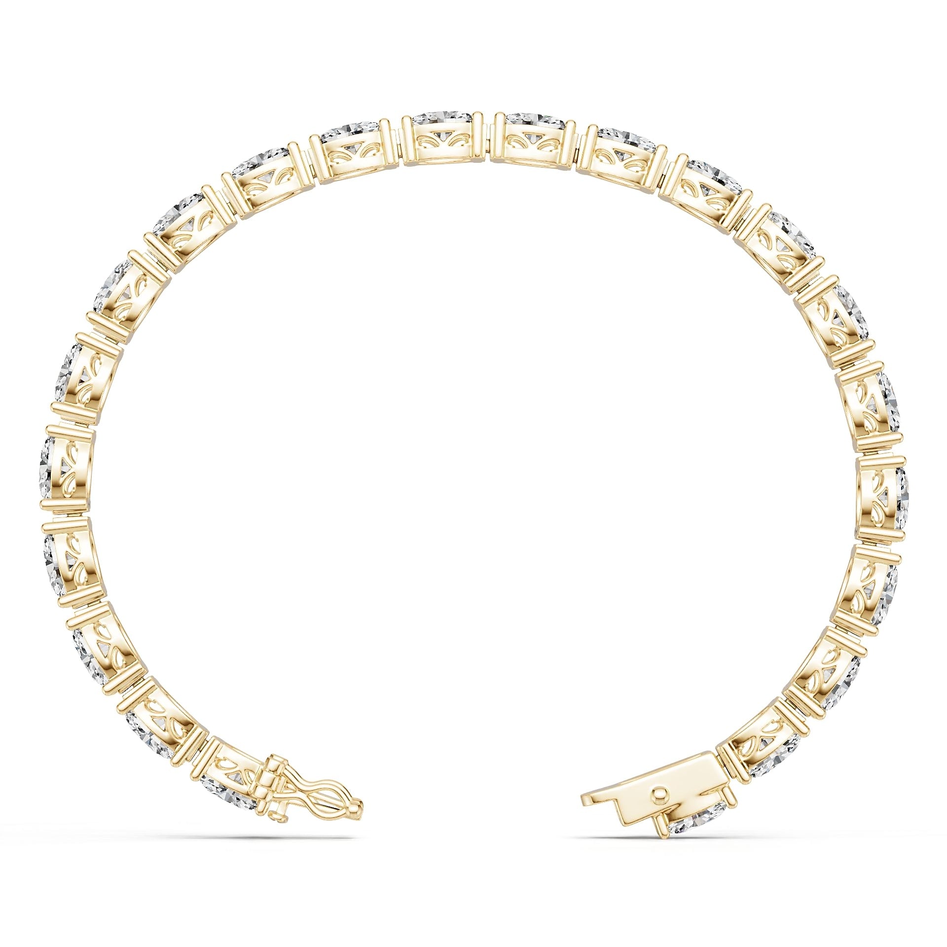 14K Gold Semi Mount Bracelet Setting Round Ro 5x5mm Syz Jewelry