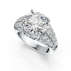 Sterling Silver Semi Mount Ring Setting Round RD 10.5mm DHJ