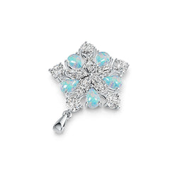 Pendente de Prata Esterlina Semi Montado Configuração Pera PE 7X5mm