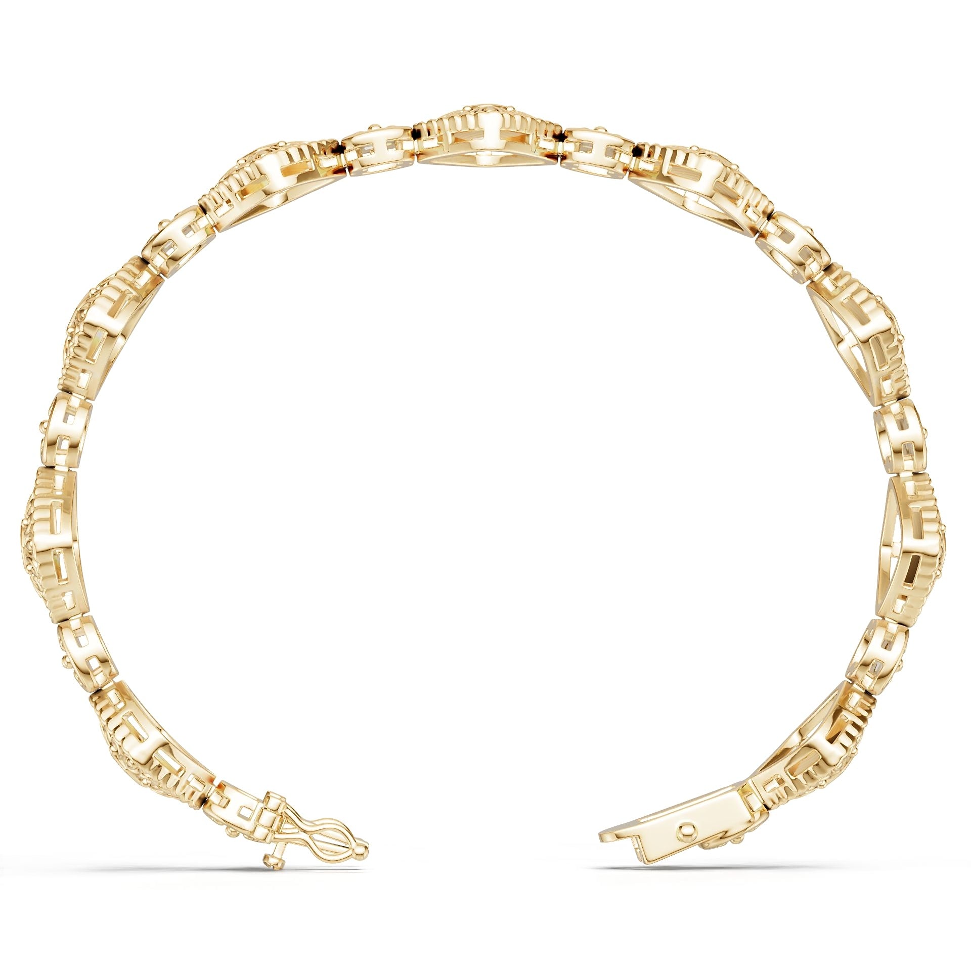 Sterling Silver Semi Mount Bracelet Setting Cushion CU 2.25X2.25mm DHJ