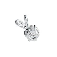 Sterling Silver Semi Mount Pendant Setting Round RD 6x6mm DHJ