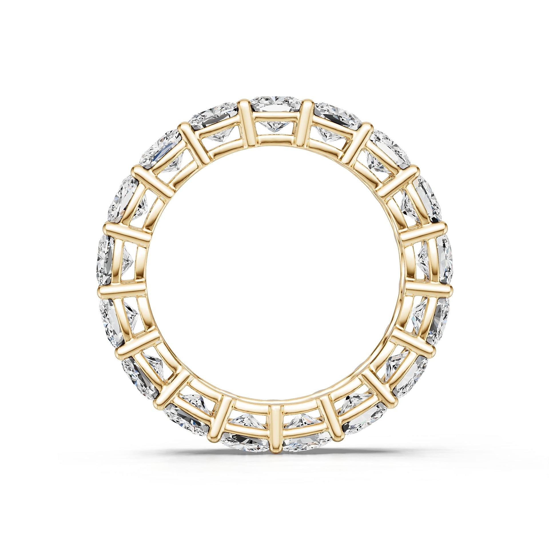 18K Gold Semi Mount Ring Setting Cushion Cu 4x4mm Diamond Accent Syz Jewelry