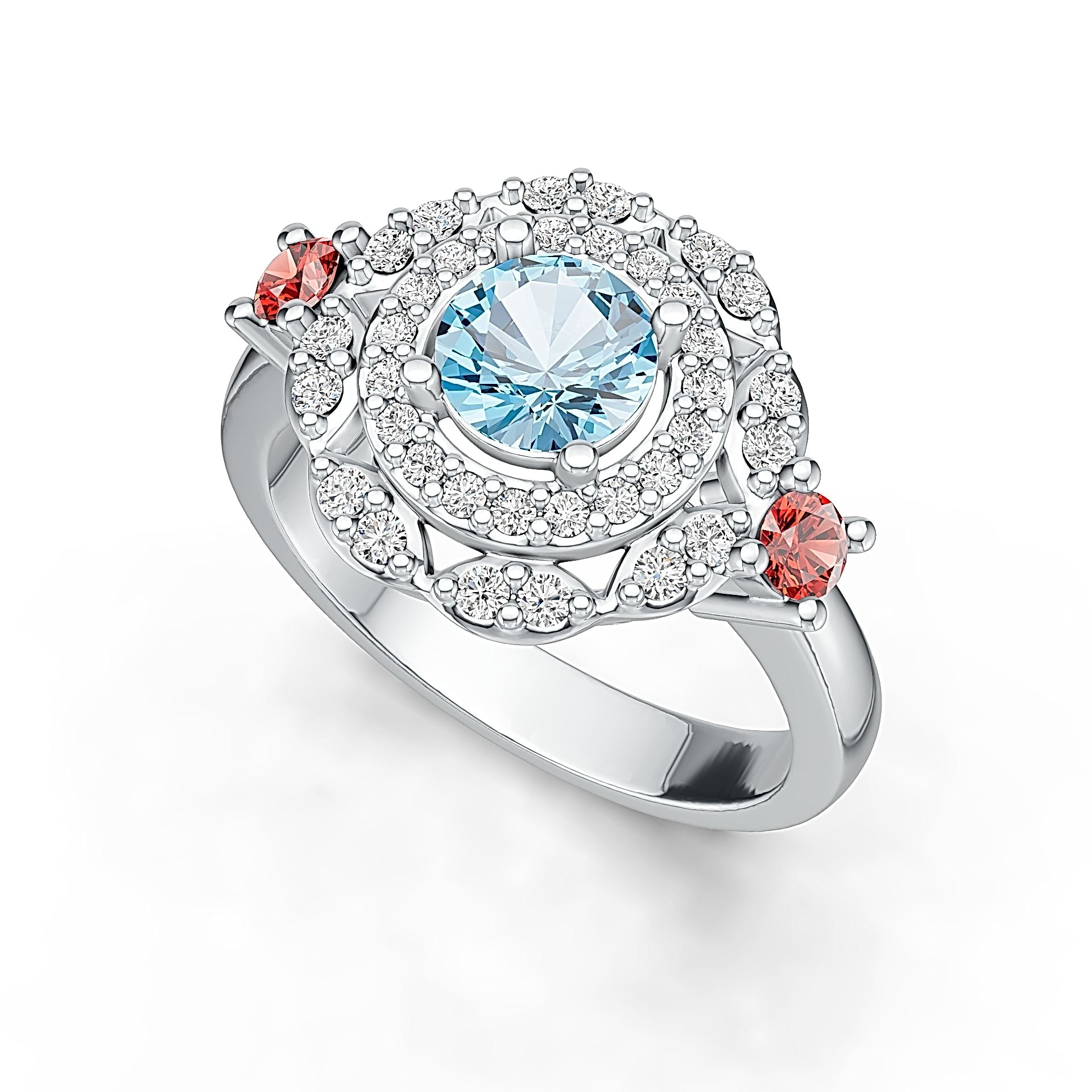 Sterling Silver Semi Mount Ring Setting Round RD 6x6mm DHJ