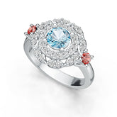 Sterling Silver Semi Mount Ring Setting Round RD 6x6mm DHJ