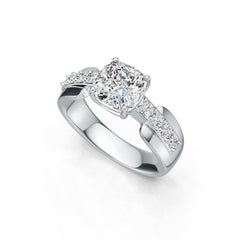 Sterling Silver Semi Mount Ring Setting Cushion CU 7.5X7.5mm DHJ