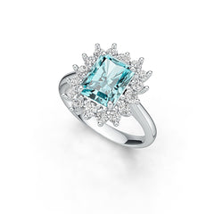 Sterling Silver Semi Mount Ring Setting Emerald OCT 9X7mm Syzjewelry