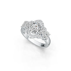 Sterling Silver Semi Mount Ring Setting Oval OV 8X6mm OV 5X3mm DHJ