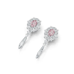 Sterling Silver Semi Mount Earrings Setting Oval OV 7X5mm with White Topaz DHJ